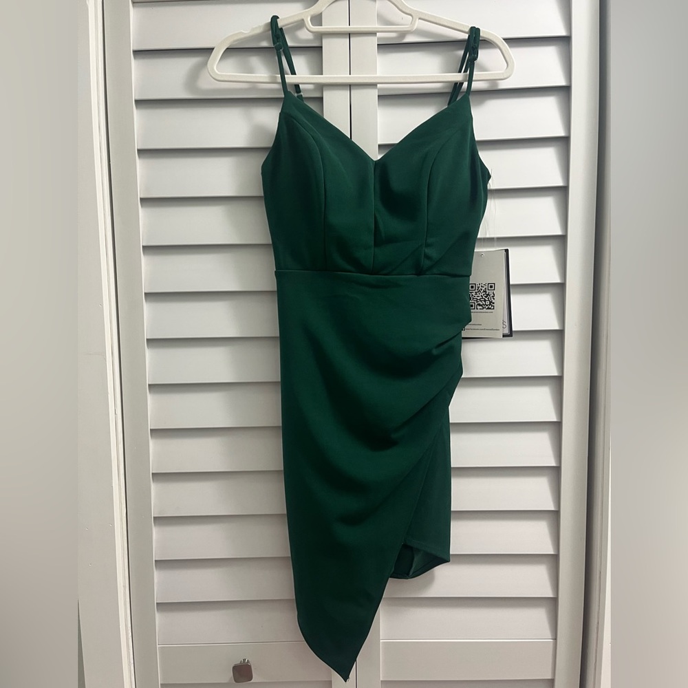 Green mini dress